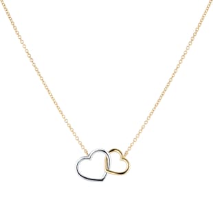 Goldsmiths 9ct Yellow & White Gold Heart Pendant