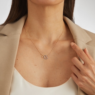 Goldsmiths 9ct Yellow & White Gold Heart Pendant Goldsmiths 9ct Yellow & White Gold Heart Pendant