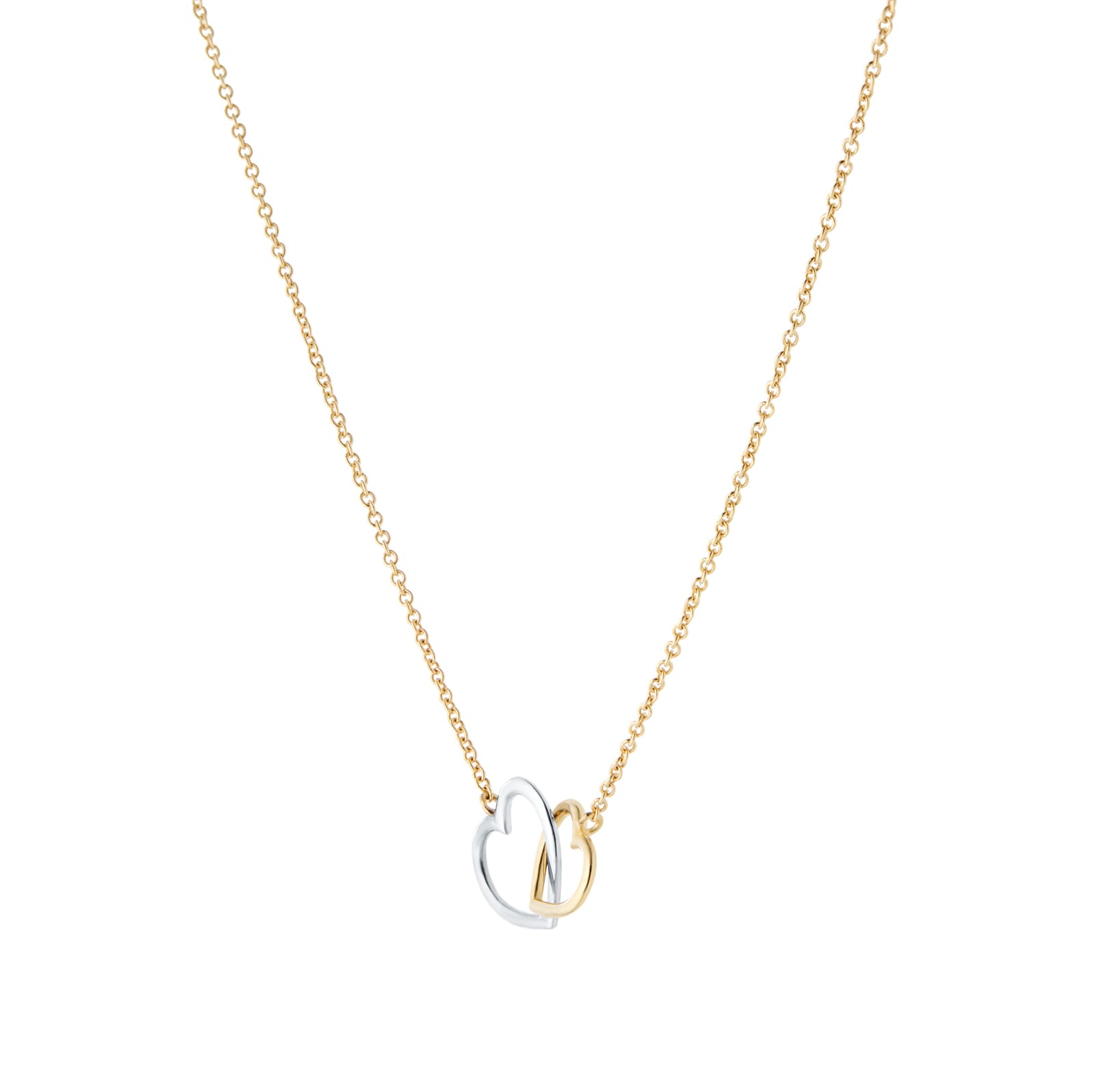 Goldsmiths 9ct Yellow & White Gold Heart Pendant Goldsmiths 9ct Yellow & White Gold Heart Pendant