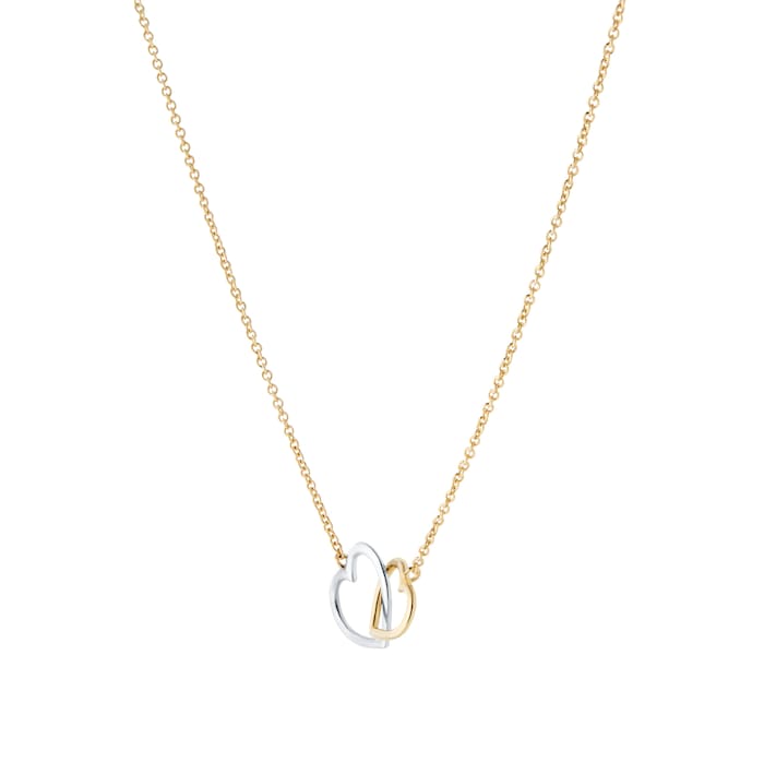 Goldsmiths 9ct Yellow & White Gold Heart Pendant