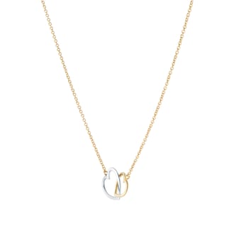 Goldsmiths 9ct Yellow & White Gold Heart Pendant