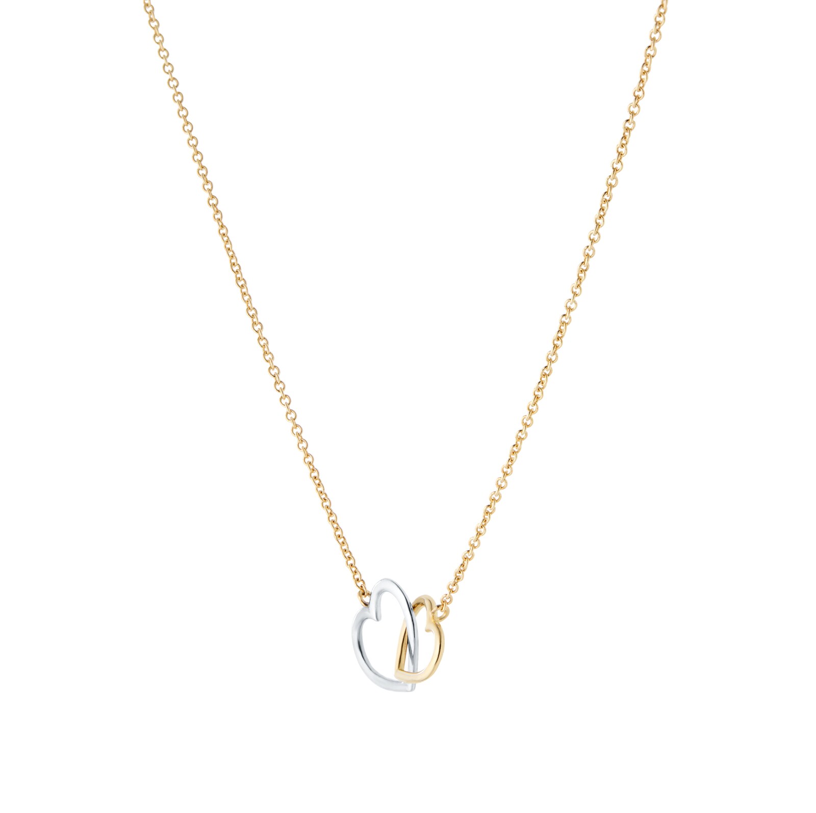 Goldsmiths 9ct Yellow & White Gold Heart Pendant