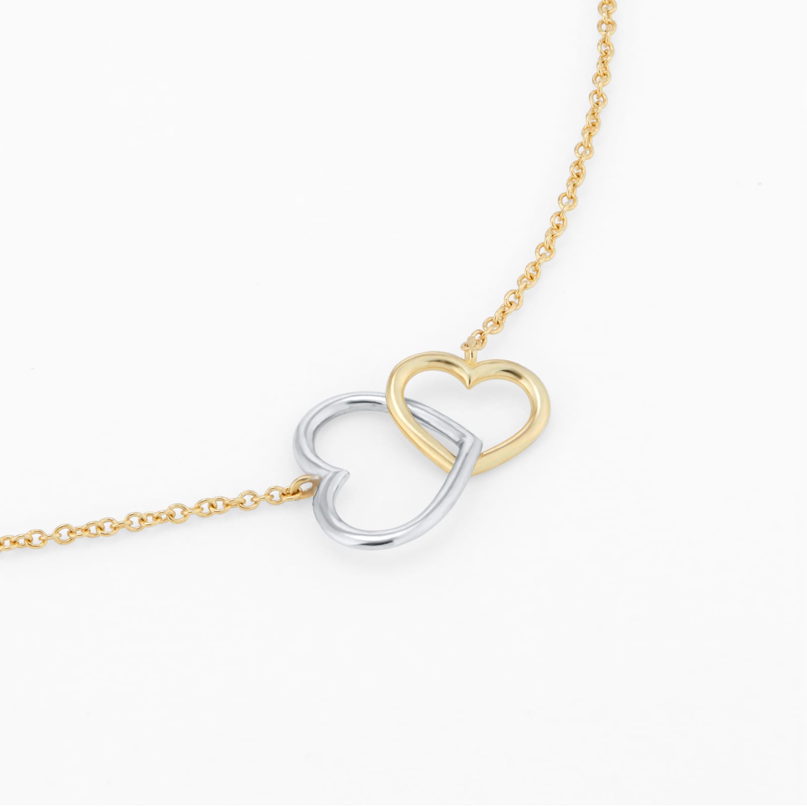 Goldsmiths 9ct Yellow & White Gold Heart Pendant Goldsmiths 9ct Yellow & White Gold Heart Pendant
