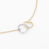 Goldsmiths 9ct Yellow & White Gold Heart Pendant