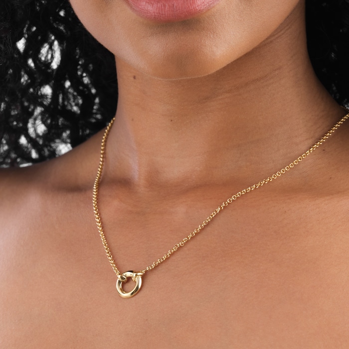 Mappin & Webb 18ct Yellow Gold Circle Pendant
