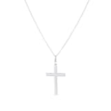 Mappin & Webb 14ct White Gold 21x40mm Cross Pendant