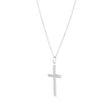 Mappin & Webb 14ct White Gold 21x40mm Cross Pendant