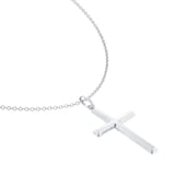 Mappin & Webb 14ct White Gold 21x40mm Cross Pendant
