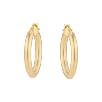 Mappin & Webb 18ct Yellow Gold 15mm Hoop Earrings Mappin & Webb 18ct Yellow Gold 15mm Hoop Earrings