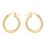 Mappin & Webb 18ct Yellow Gold 15mm Hoop Earrings