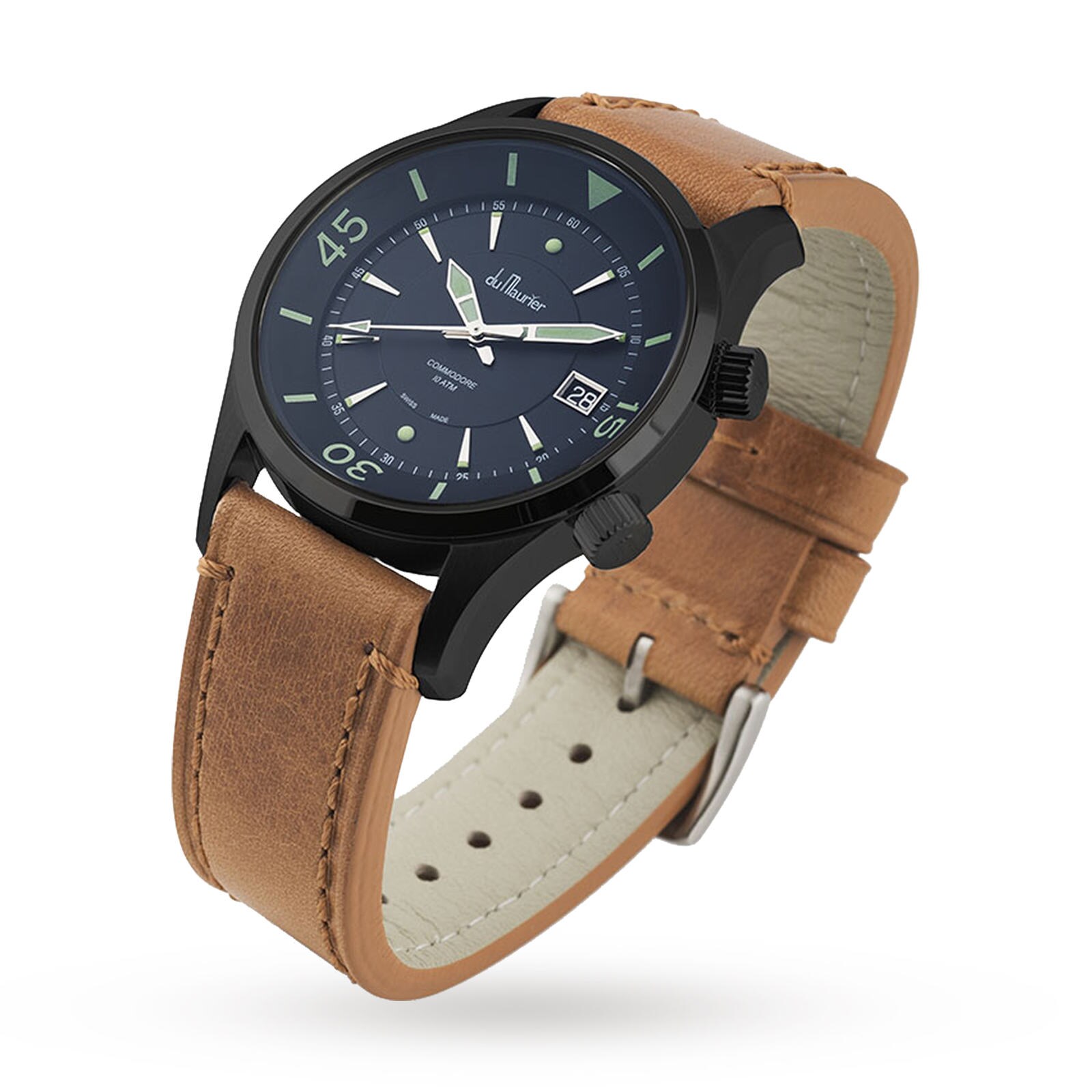 Du Maurier Commodore 41mm Mens Watch COMBK-CAMEL