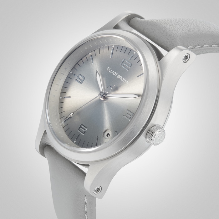 Elliot Brown Kimmeridge Silver Sunray 38mm