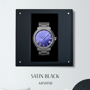 Keris Watch on Wall Display Black Matt Satin