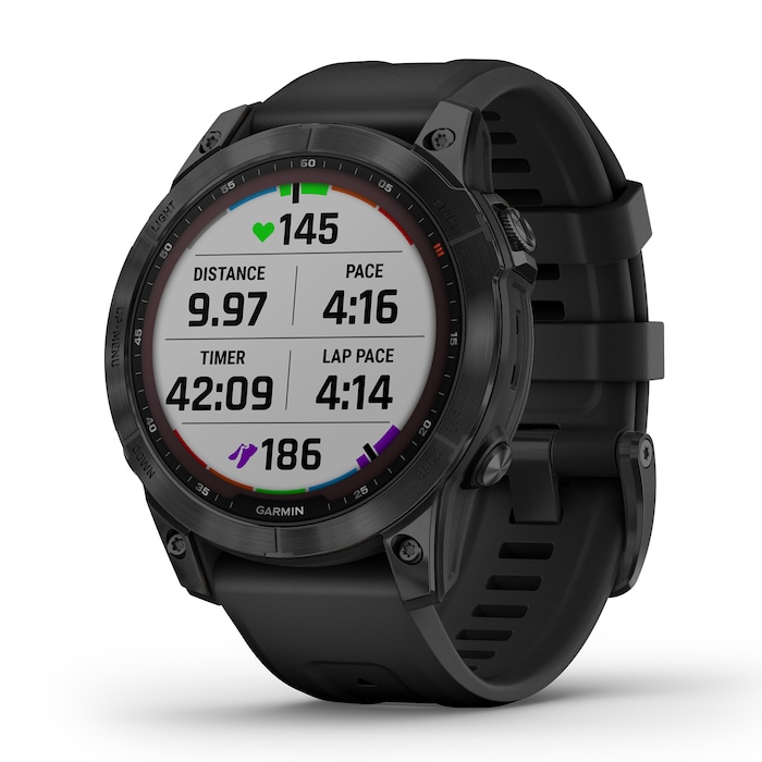 Garmin  Fēnix® 7 Sapphire Solar 47mm Black DLC Titanium with Black Band