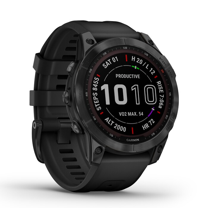 Garmin  Fēnix® 7 Sapphire Solar 47mm Black DLC Titanium with Black Band