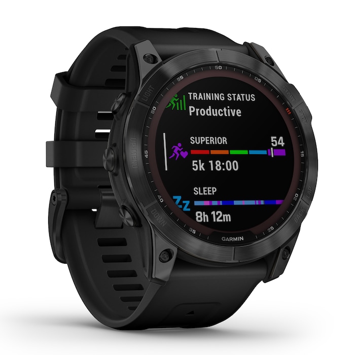 Garmin Fēnix® 7X Sapphire Solar 51mm Black DLC Titanium with Black Band Smart Watch
