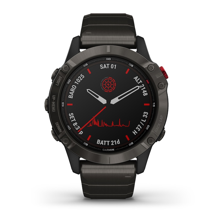 Garmin Fenix 6 Pro Solar Carbon Grey Titanium Smartwatch