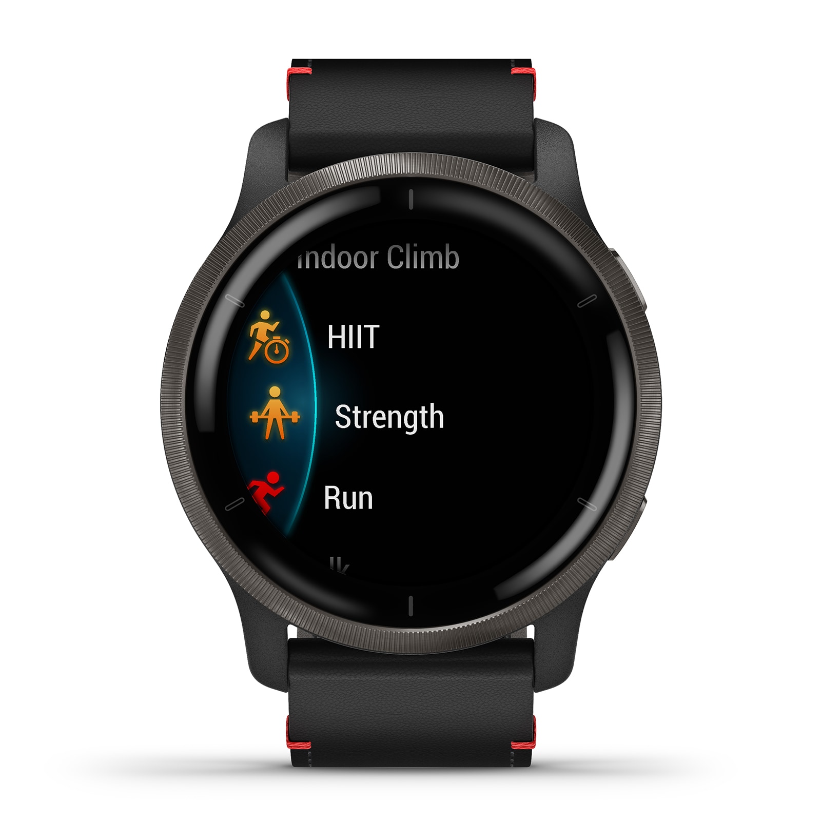 Garmin Venu® 2 Slate Stainless Steel Bezel with Black Case and Leather Band Smart Watch Garmin Venu® 2 Slate Stainless Steel Bezel with Black Case and Leather Band Smart Watch