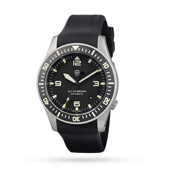 Elliot Brown Holton Automatic 43mm Mens Watch Black Rubber