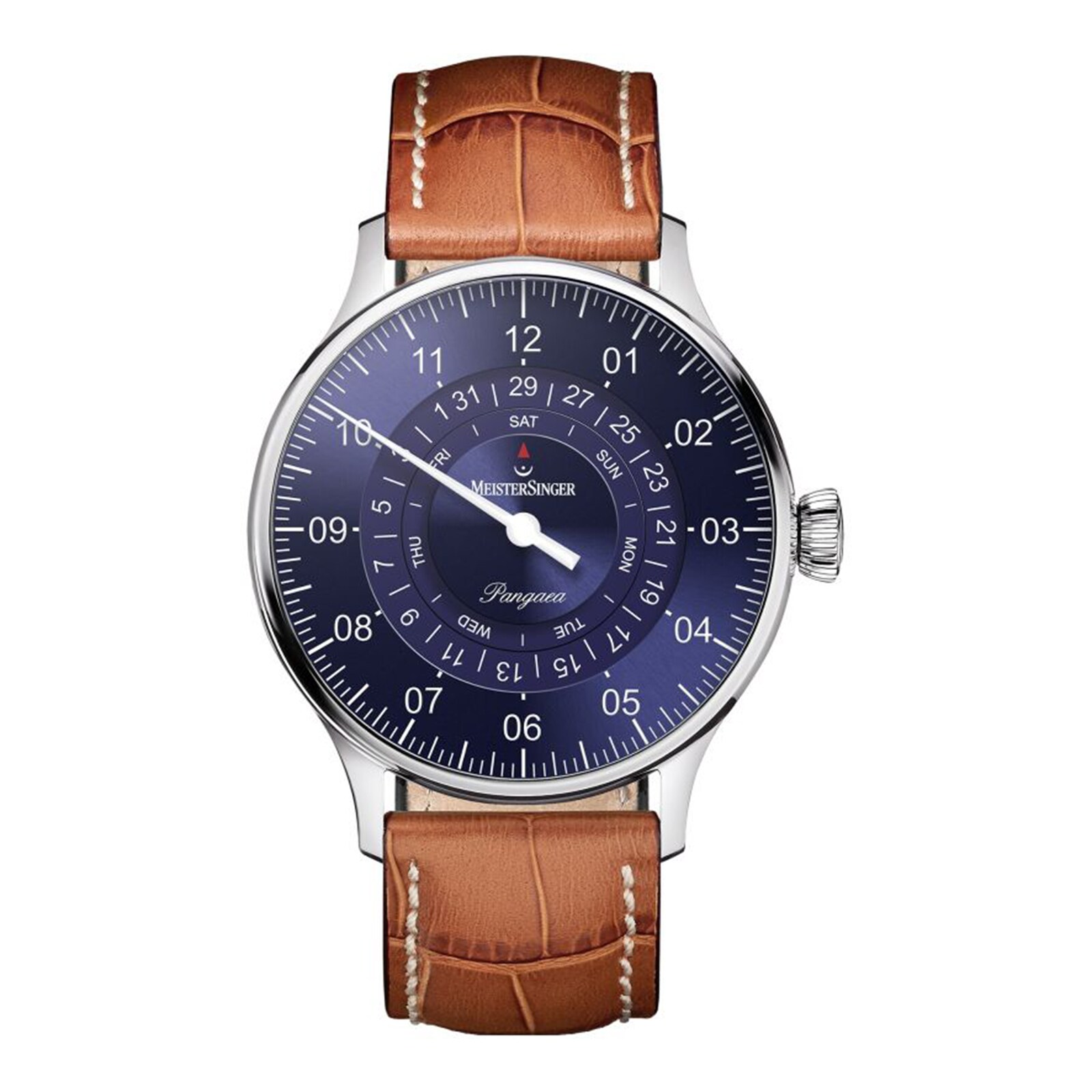 Meistersinger Pangaea Day Date 40mm Mens Watch Blue