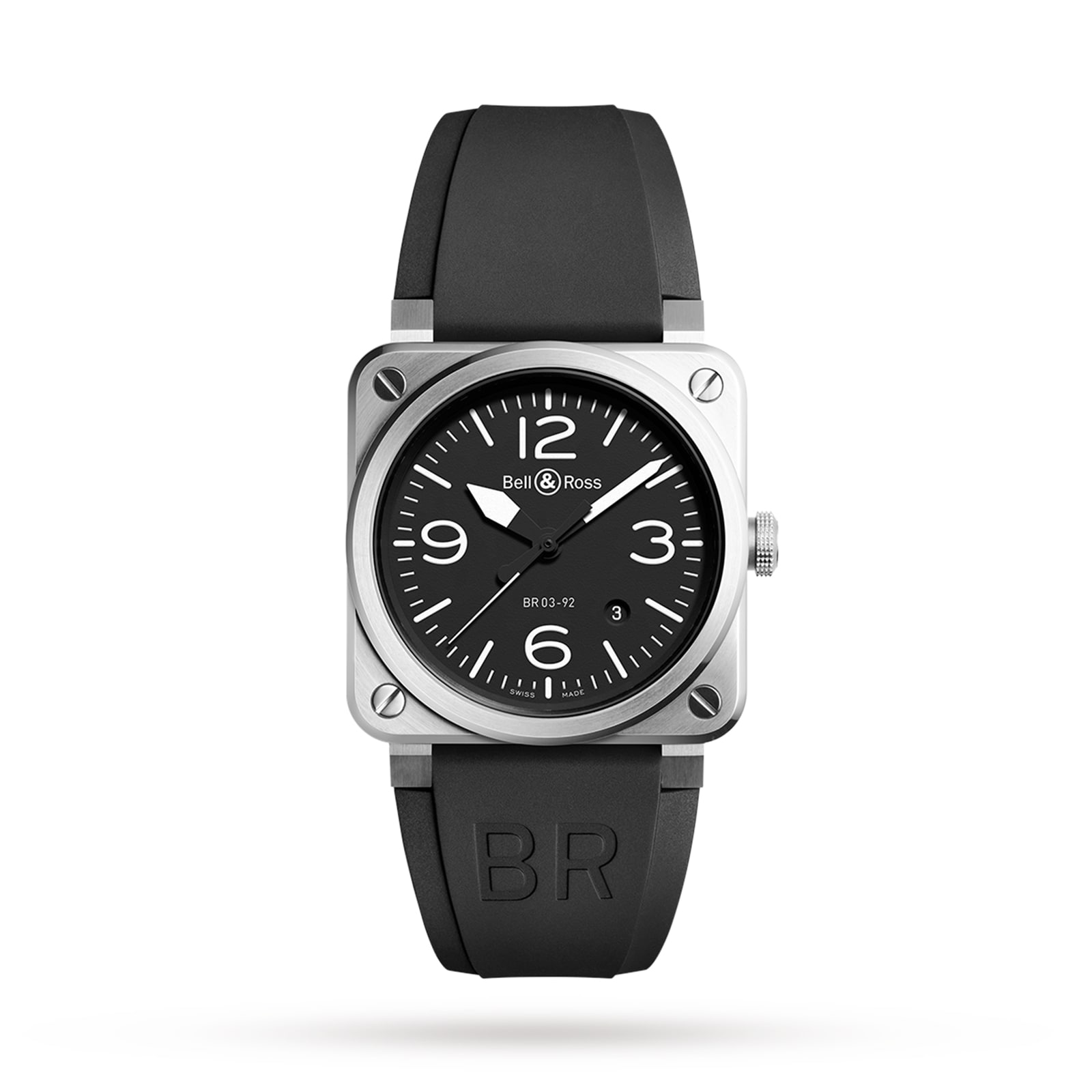 Bell Ross BR 03 92 BLACK STEEL 42mm BR0392 BLC ST Watches Of