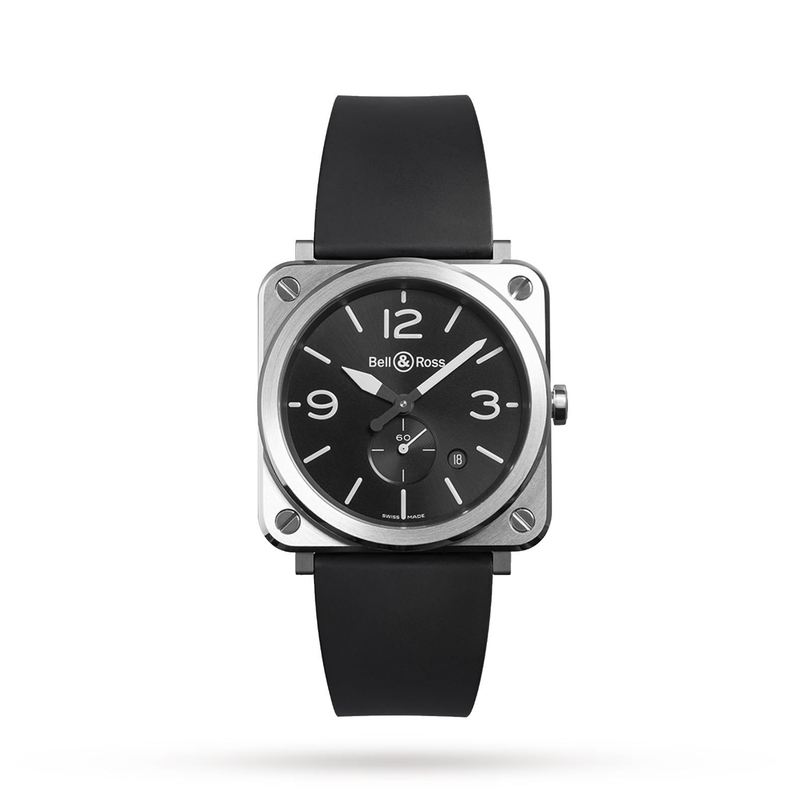 Bell Ross BR S STEEL 39mm BRS BLC ST Watches Of Switzerland UK