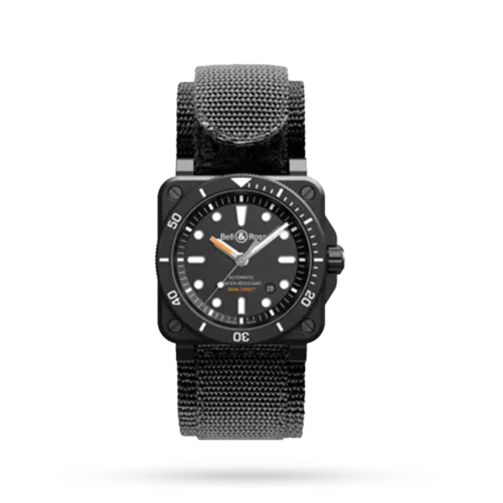 Bell Ross BR 03 92 Diver Black Matte 42mm Mens Watch BR0392 D BL