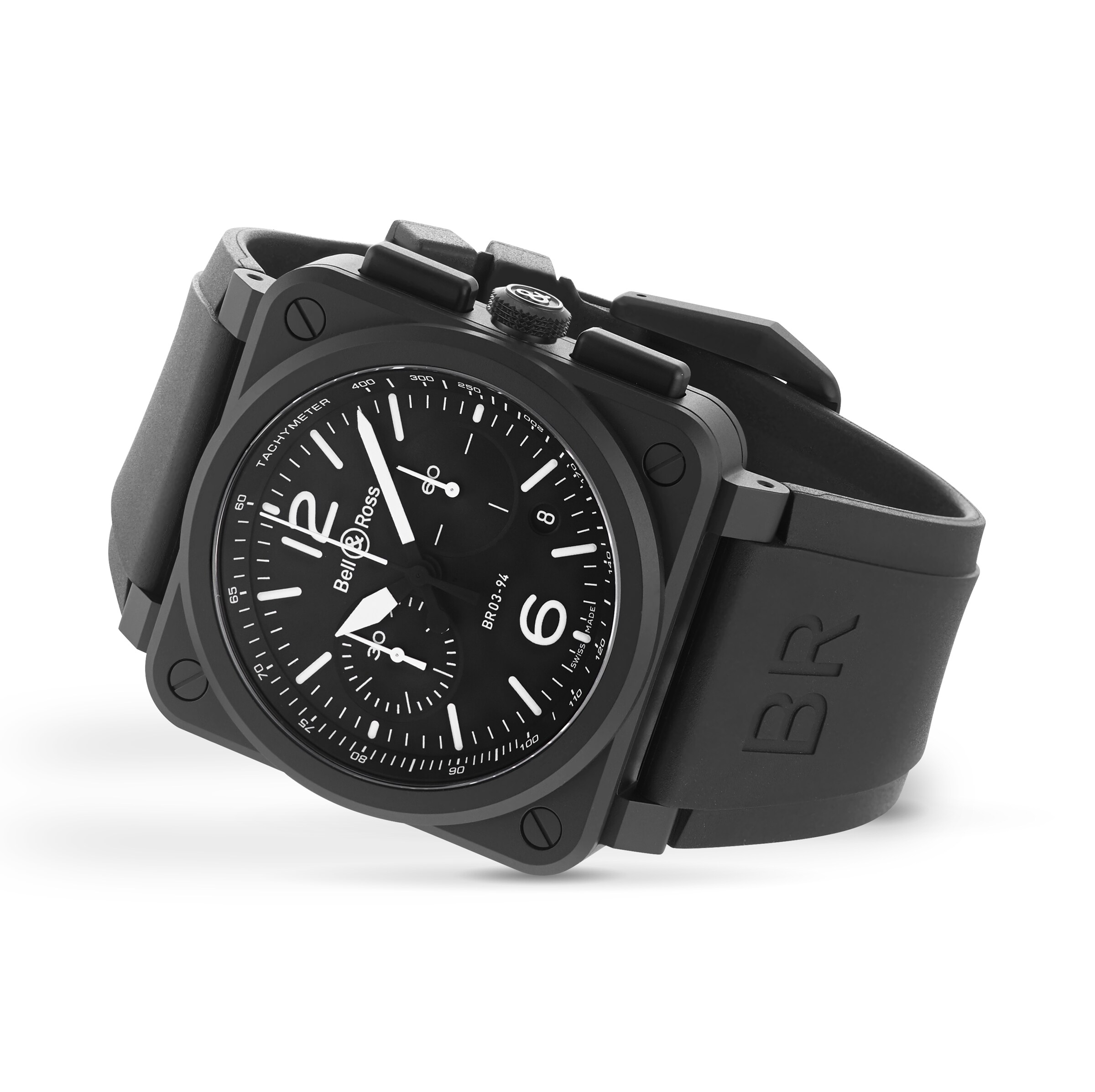 Bell Ross BR 03 94 Black Matte 42mm Mens Watch BR0394 BL CE