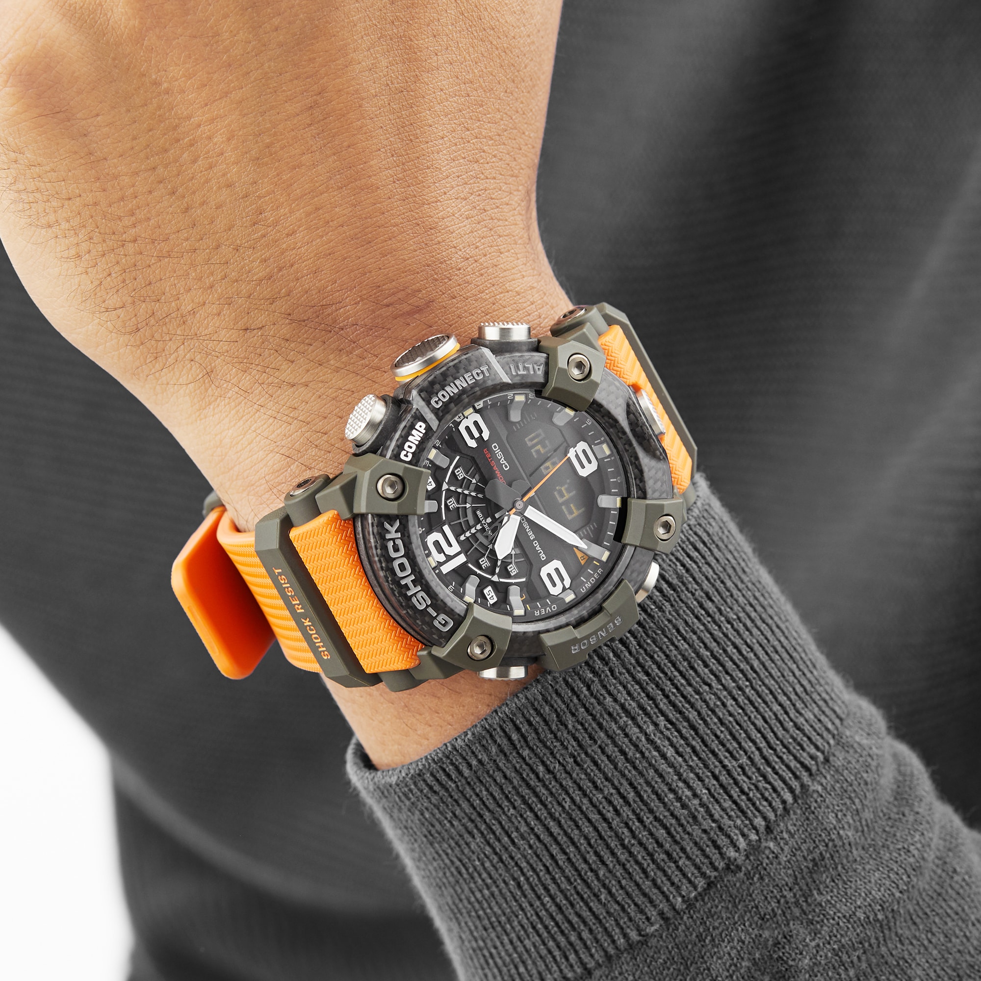 Casio G-SHOCK Mudmaster Carbon Core Bluetooth Orange Gents Watch Casio G-SHOCK Mudmaster Carbon Core Bluetooth Orange Gents Watch