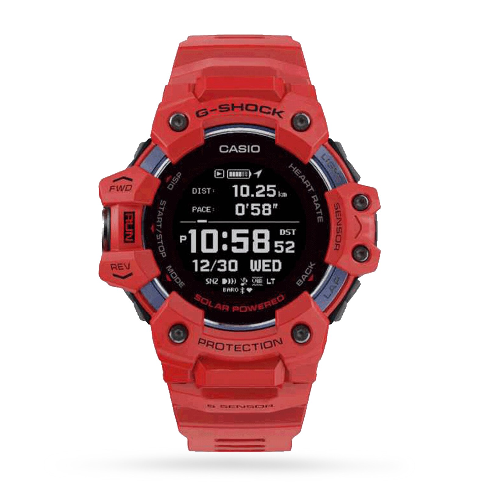 Casio G-SHOCK Heart Rate Monitor Red Gents Watch