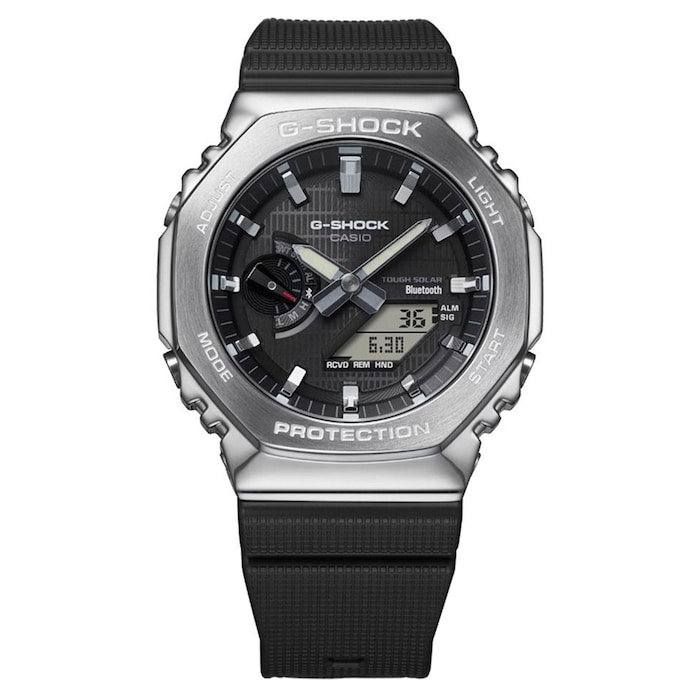 Casio G-SHOCK Metal Covered 2100 Bluetooth and Solar 49.5mm Mens Watch Black