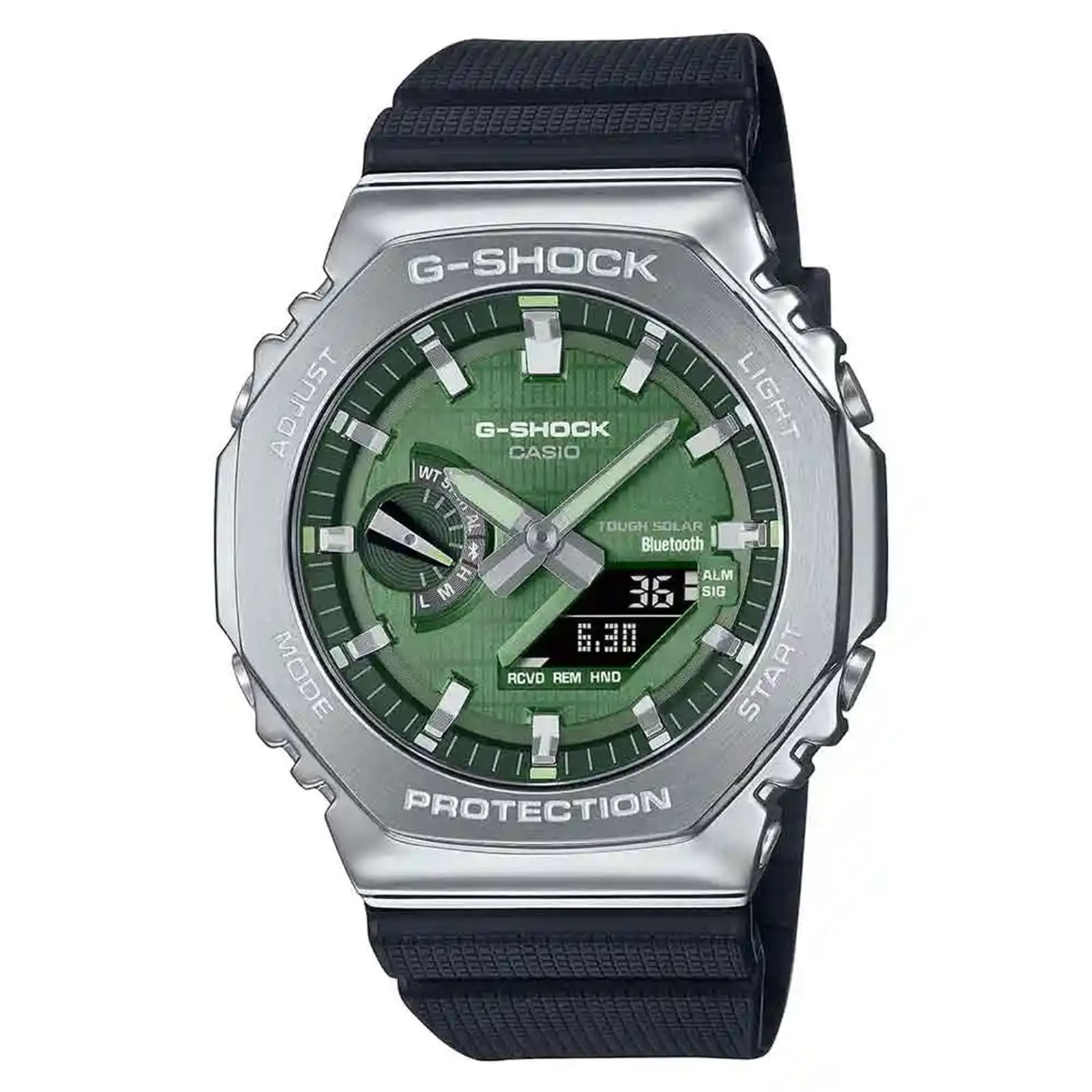 Casio G-SHOCK Metal Covered 2100 Bluetooth and Solar 49.5mm Mens Watch Green