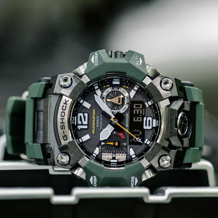 Casio G-SHOCK Mudmaster 58.5mm Mens Watch Green Resin Strap