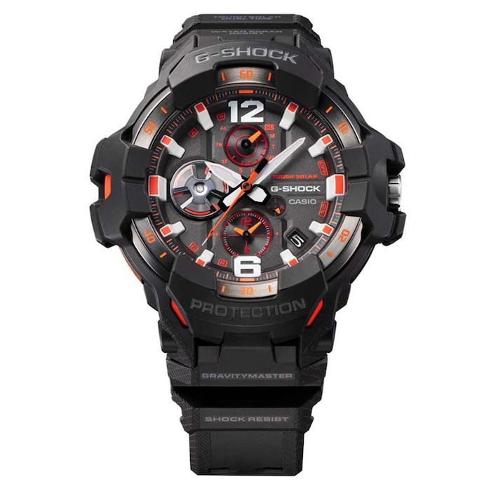 Casio G-SHOCK Gravitymaster 59mm Mens Watch Black/Orange