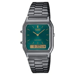 17050980 - Vintage Dual Display 30mm Unisex Watch Green