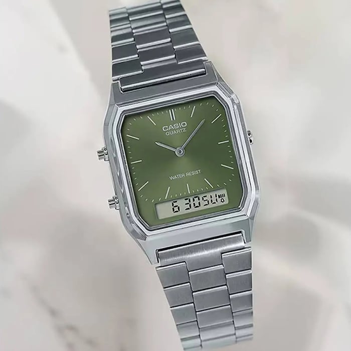 Casio Vintage Collection 38.8mm X 29.8mm Unisex Watch Green