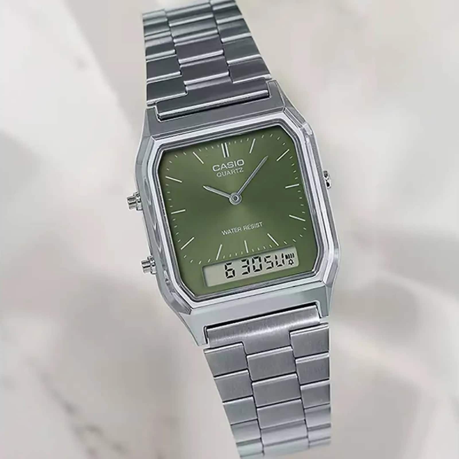 Casio Vintage Collection 38.8mm X 29.8mm Unisex Watch Green