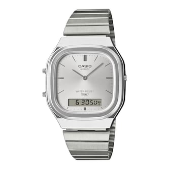 Casio Vintage 40.9mm X 35.8mm Unisex Watch Silver