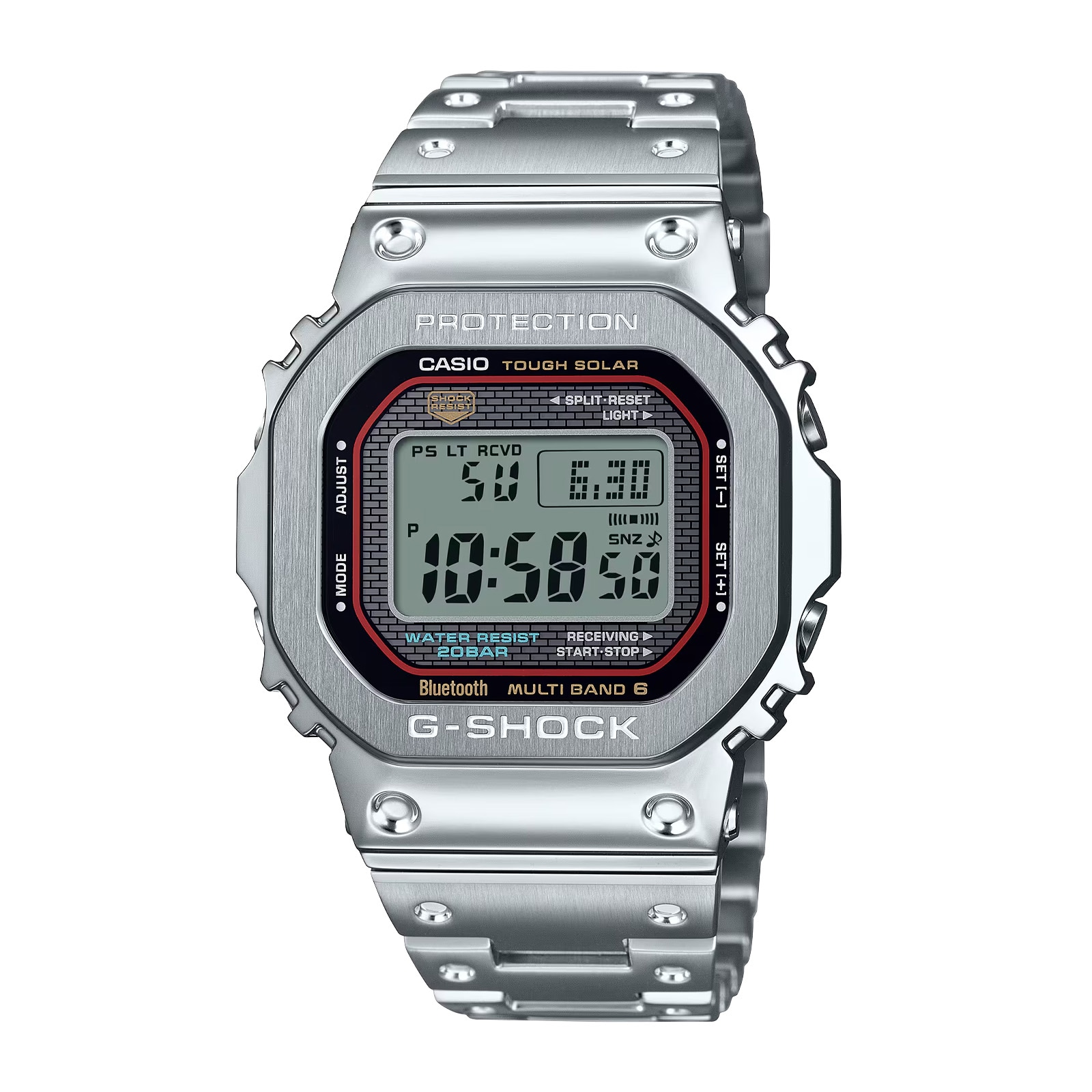 Casio G-SHOCK GMW-B5000 Series Solar 49mm X 43mm Mens Watch Silver