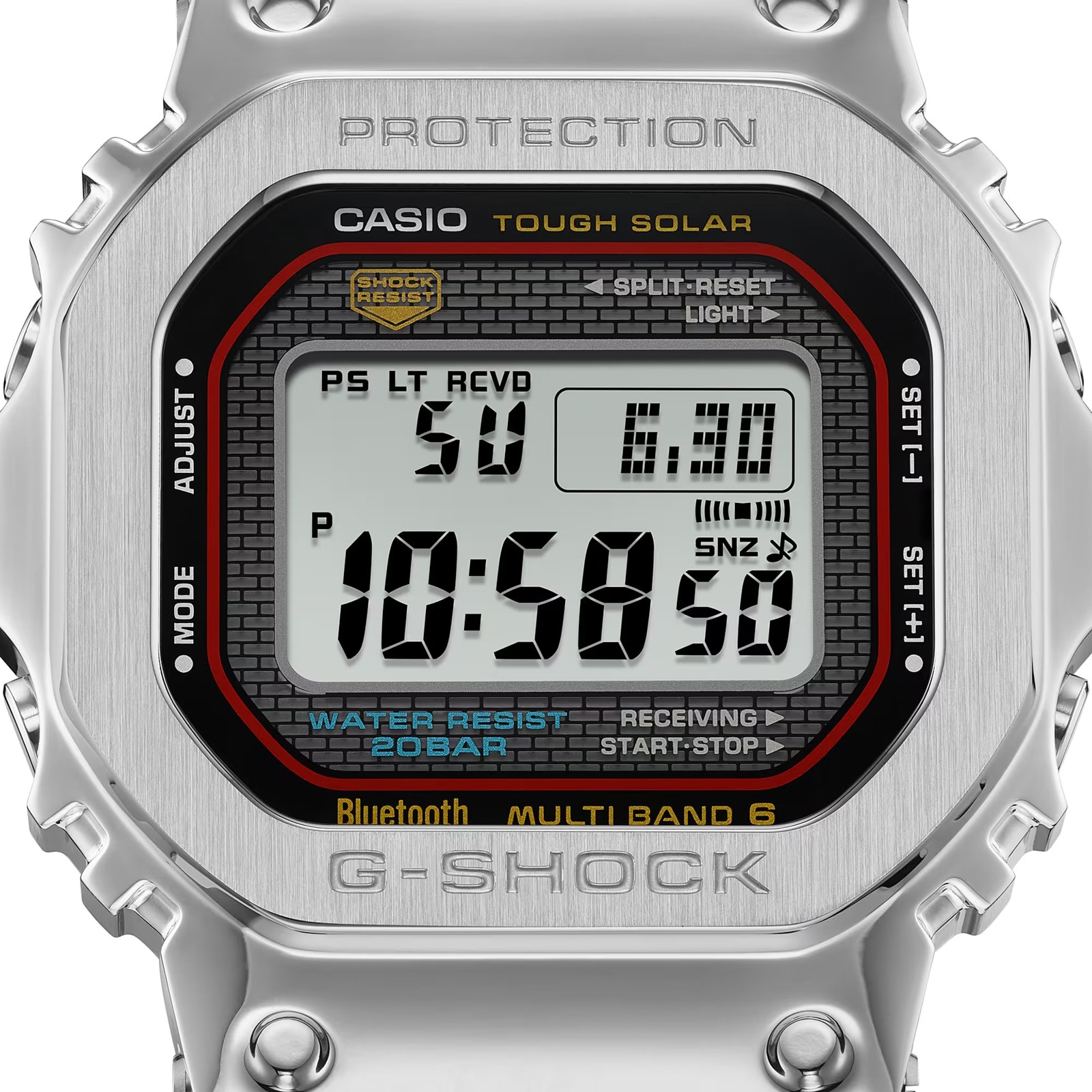 Casio G-SHOCK GMW-B5000 Series Solar 49mm X 43mm Mens Watch Silver