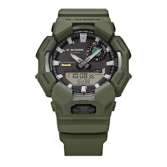 Casio G-Shock Analogue Digital 52mm Mens Watch Green Strap