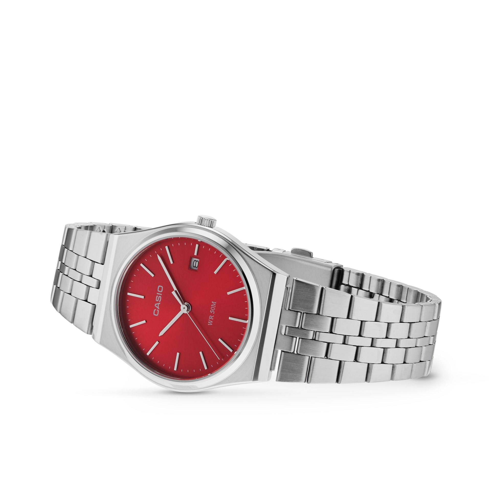 Casio MTP Series Red Dial Mens Watch Casio MTP Series Red Dial Mens Watch