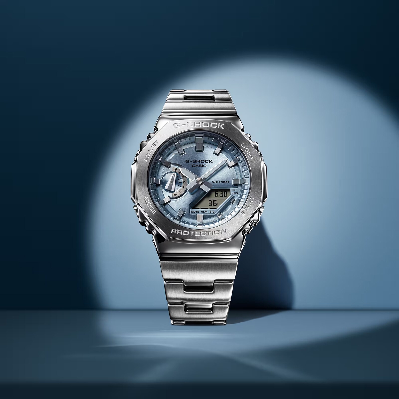 g-shock アイスブルー　GM-2110D-2AJF メタル Casio G-SHOCK G-Steel 2100 Series Mens Watch Ice Blue 49mm GM