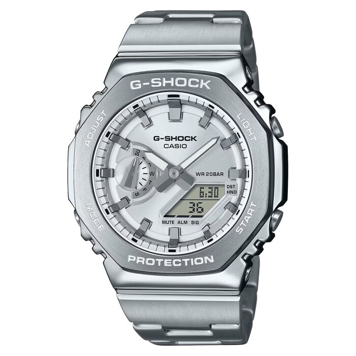 Casio G-SHOCK G-Steel 2100 Series Mens Watch Silver 49mm