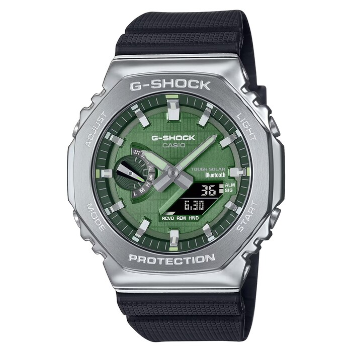 Casio G-SHOCK G-Steel 2100 Series Green Mens Watch Rubber Strap 49mm