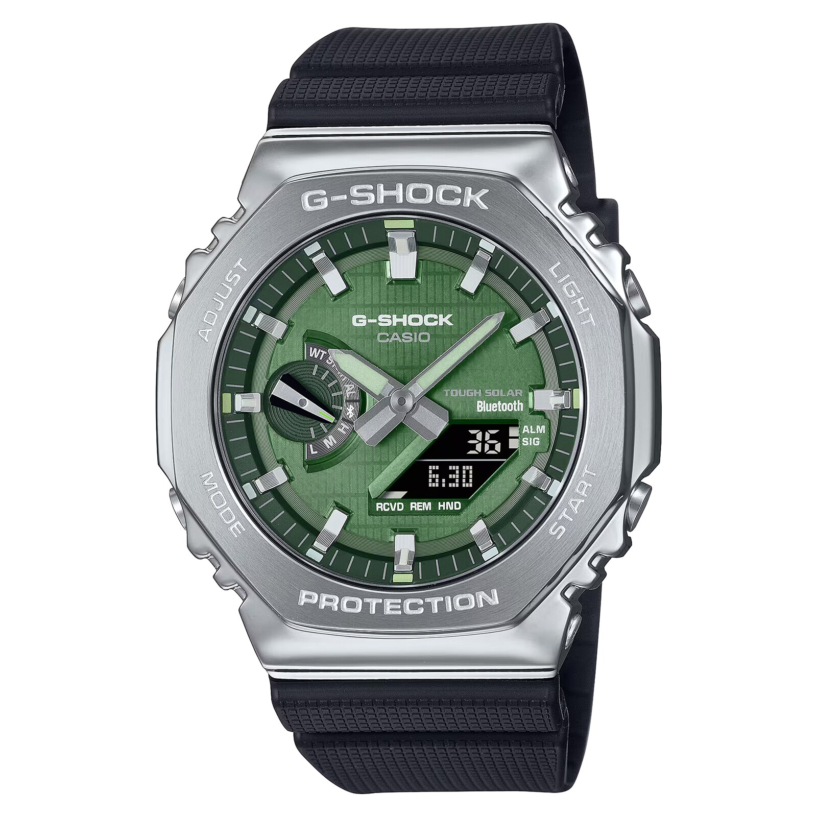 Casio G-SHOCK G-Steel 2100 Series Green Mens Watch Rubber Strap 49mm