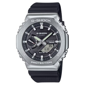 Casio G-SHOCK G-Steel 2100 Series Black Rubber Strap Mens Watch 49mm