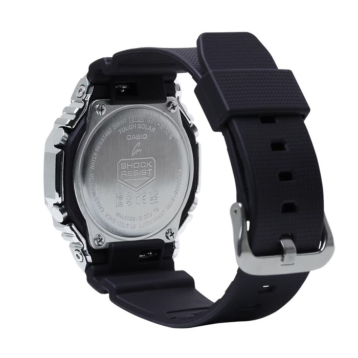 Casio G-SHOCK G-Steel 2100 Series Black Rubber Strap Mens Watch 49mm