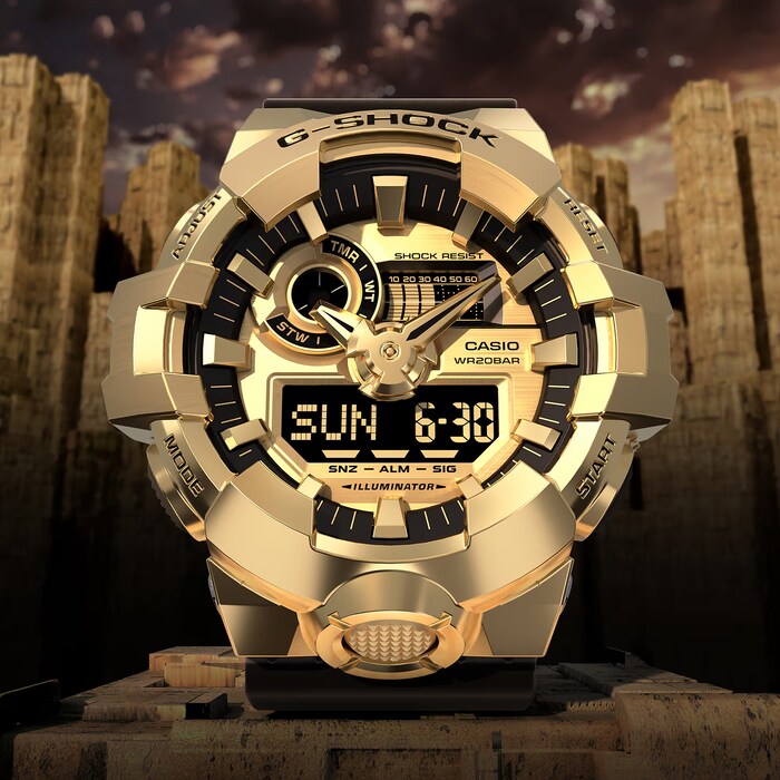 Casio G-SHOCK G-Steel 700 Series Gold-Ion Plated Mens Watch 58mm