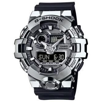 Casio G-SHOCK G-Steel Silver Analog-Digital Quartz Mens Watch 58mm